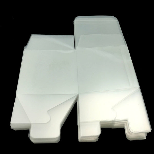 200pcs CLEAR PVC Gift Boxes Plastic Cube Transparent Display Case Square Box Pac