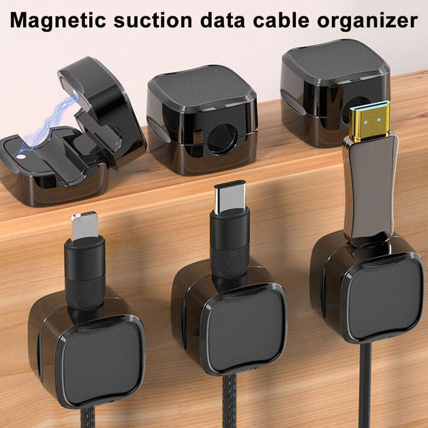 12PCS Magnetic Cable Management Clips Phone Electric Charging Cord Holder Hot
