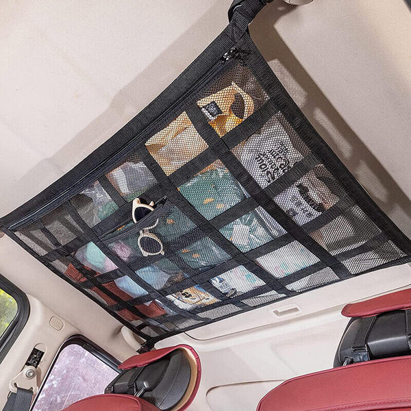 Universal Car Ceiling Storage Net Car Roof Cargo Net Mesh Storage Bag Campervan