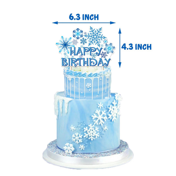New Frozen Snowflake Tableware Party Supplies Birthday Paper Plates Napkins Cups