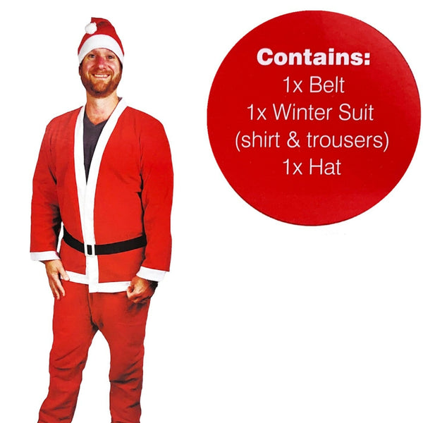 Santa Claus Costume Suit Xmas Party Summer Winter Outfit Adult One Size AU Stock