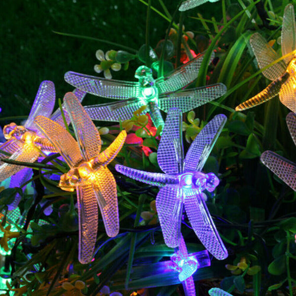 Solar Dragonfly LED Decoration Lantern Garden Room Path Garden New String Lights