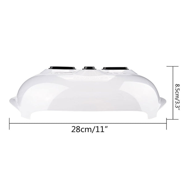 Microwave Splatter Cover Food Splash Lid with Steam Vent Clear Microwave Plate Cover