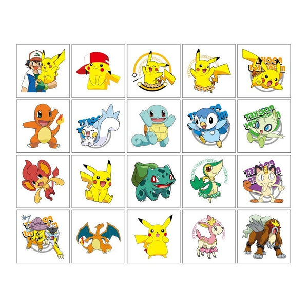 Pokemon temporary tattoo applied to a child's arm as a party favour