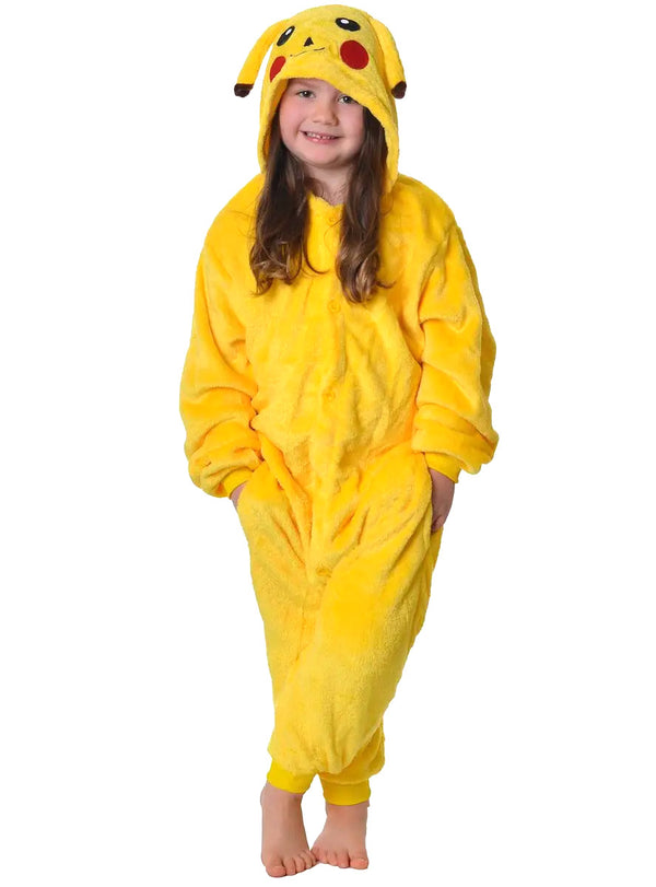 Pikachu Pokemon Inspired Onesie Bookweek Halloween Adult/Kid Unisex Pajamas Cos