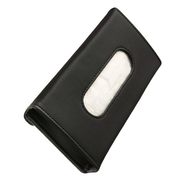 1PC Car Tissue Box Visor Napkin Holder Paper Towel Sun Visor Napkin Holder Black
