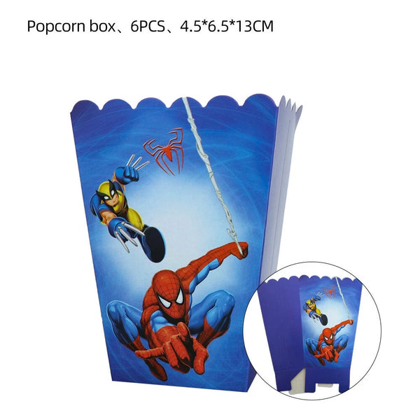 Spiderman Birthday Party Paper Lolly Loot Bag Box Balloons Stickers Party Favour