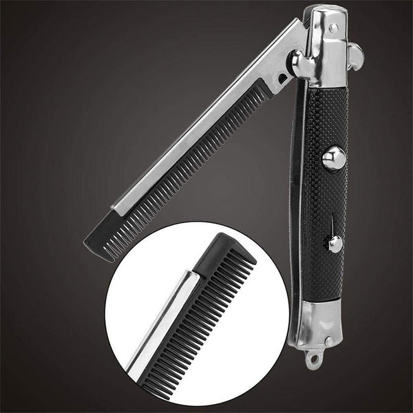 50s Brush Boy Hair Prop Flick Teddy Floding Comb Switch-Blade Pocket Comb
