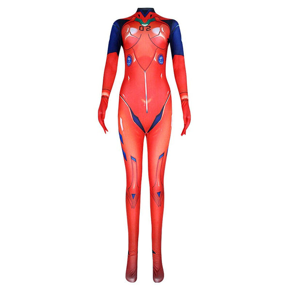 Red anime bodysuit front view