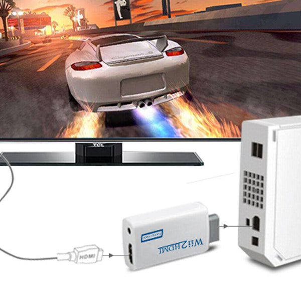 1080p HD Video Output Wii Wii2HDMI 3.5mm Adapter 480i HDMI Converter Mini Audio