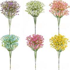 60PCS Artificial Baby's Breath Flower Stems White Faux Gypsophila Home Wedding Decor