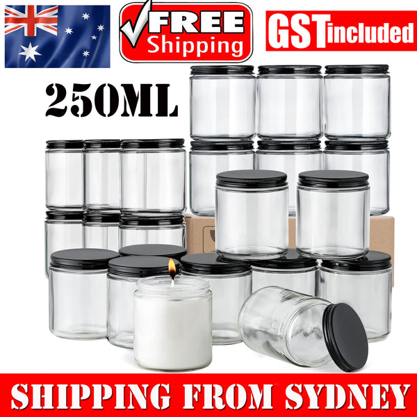 250ml Glass Jars Candle Making Tins Candle Jars Wax Soy Making Container
