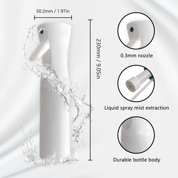 4PCS 300ML Continuous Mist Spray Bottles Ultra Fine Hair Plant Sprayer