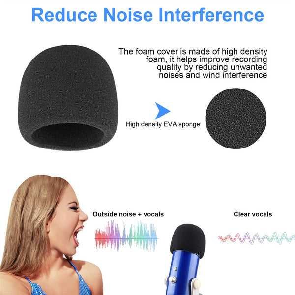 Handheld Stage Microphone Windscreen Sponge Foam Mic Shield Headset Cover