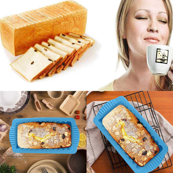 Kitchen AA Bakeware Bread Rectangular Silicone Cake Mould Baking Mold Toast Pan