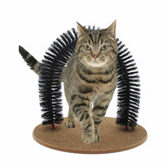 Scratching Self Groomer Catching Devices Quick Clean Fleece Base Toys Round Pets