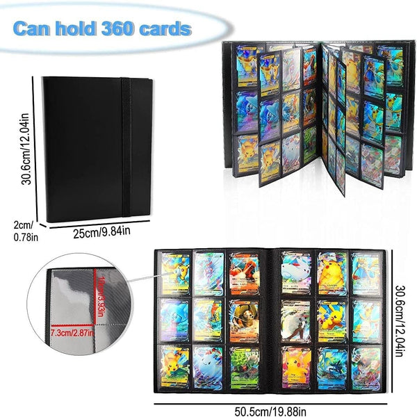 Card album holds 360 cards, size 30.5 x 25 cm