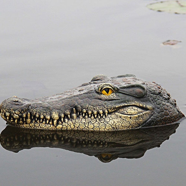 Crocodile Head Resin Floating Garden Pond Water Feature Pool Ornament Decoration