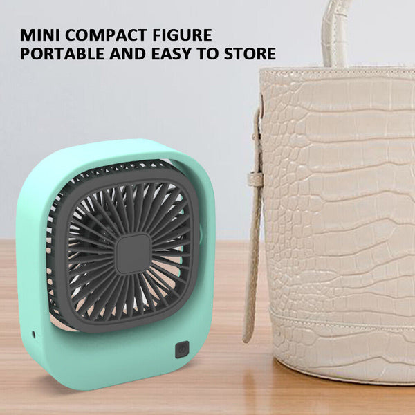 Mini Fan Air Cooler Portable Desk USB Charging Rechargeable Travel Camping AU