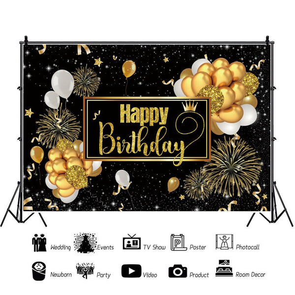 Happy Birthday Backdrop Banner Background Cloth Photo Props Party Decoration New