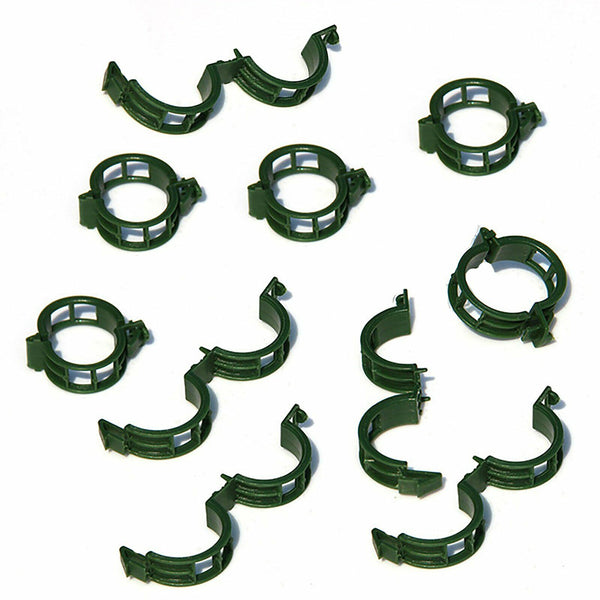500PCS Green Veggie Garden Plant Support Clip Trellis Twine Greenhouse Vegetable