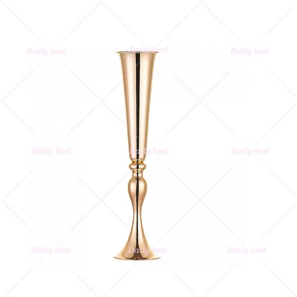 76cm Gold Mermaid Horn Vase Iron Centrepiece Flower Vase Party Wedding Pot Decor