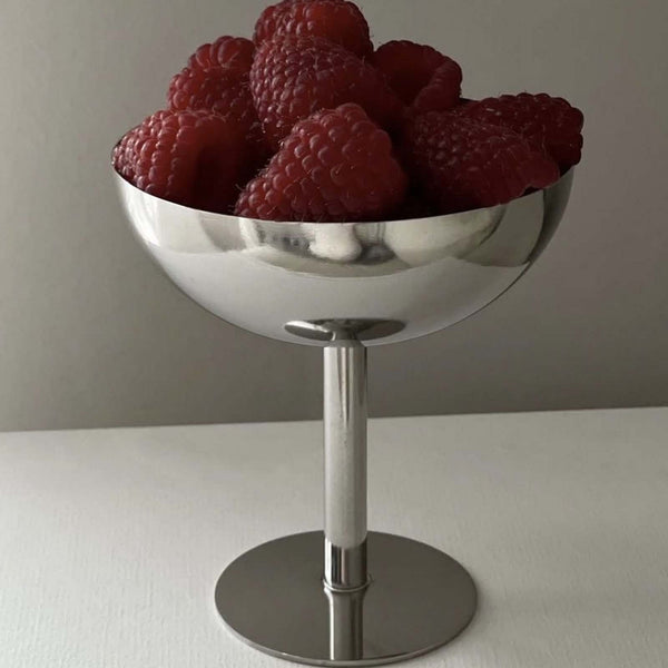 2PCS Stainless Steel Ice Cream Bowls Dessert Cups 300ml Serving Cups Silver