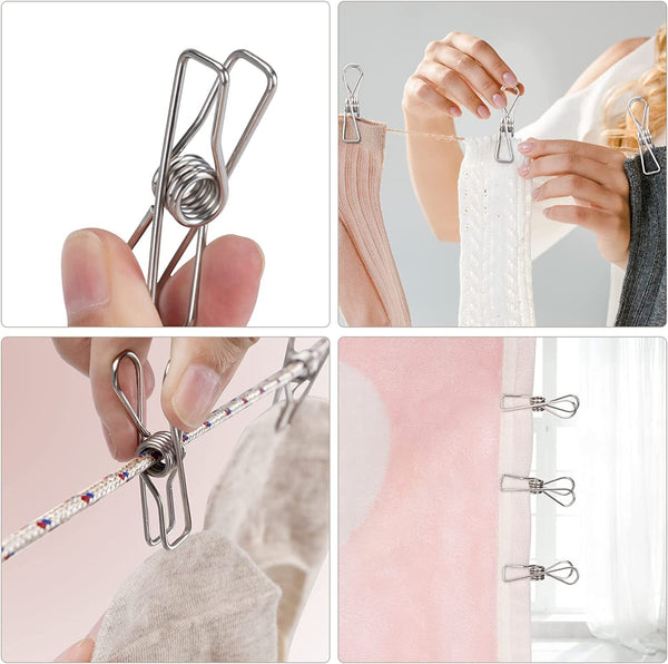 Stainless Steel Clothes Pegs Rustproof Laundry Hanging Clips