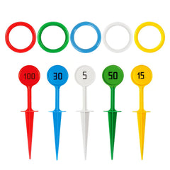 Kids Ring Toss Game Set Outdoor Throwing Rings & Stakes Toy