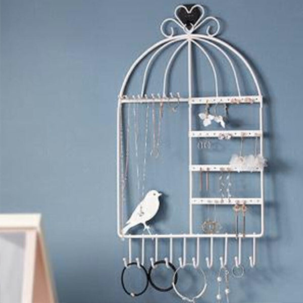 Rack Organizer Stand Necklace Hanger Earring Women Bracelet Holder Cage Jewelry
