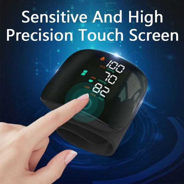 Automatic LCD Wrist High Blood Pressure Monitor Digital Heart Rate Gauge New