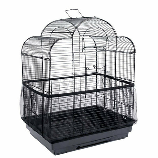 Shell Skirt Mesh Cover Pet Bird Cage Guard Nylon Net Seed Catcher S-L Black AUS