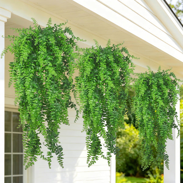 Artificial Hanging Plants - 3 Pack Ivy Vine Fake Greenery for Indoor & Outdoor Decor