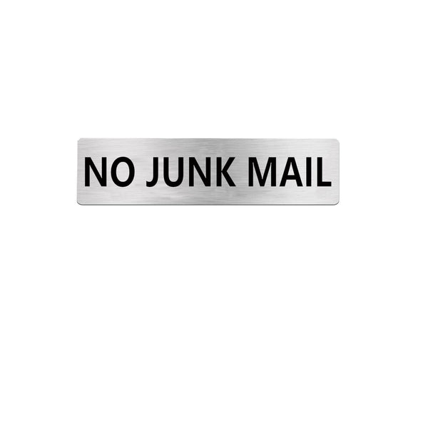 2 PCS NO Junk Mail Sign Self Adhesive Plaque Decal On Letterbox Mailbox AU