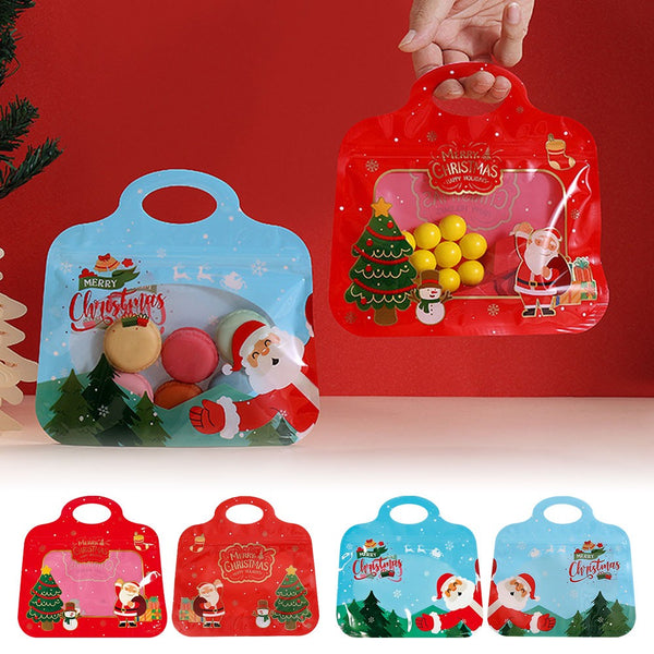 10/20/30PCS Festive Self-Seal Treat Bags, Self Sealing Christmas Treat Bags OD
