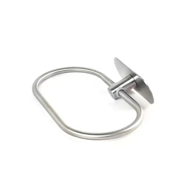 2X Stainless Steel Oval Towel Ring Rail Holder Wall Mounted Hand Towel Rack Bath