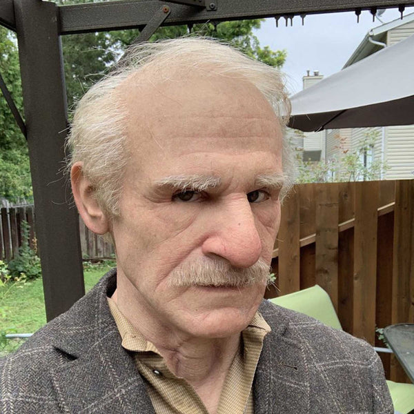 Bald Old Man Wrinkle Mask Latex Halloween Party Cosplay Disguise Face Mask Props
