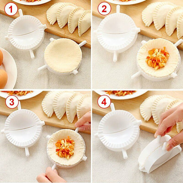 3 Size Dumpling Maker Quick Press Mould Plastic Dumpling Gadget Clip Tools