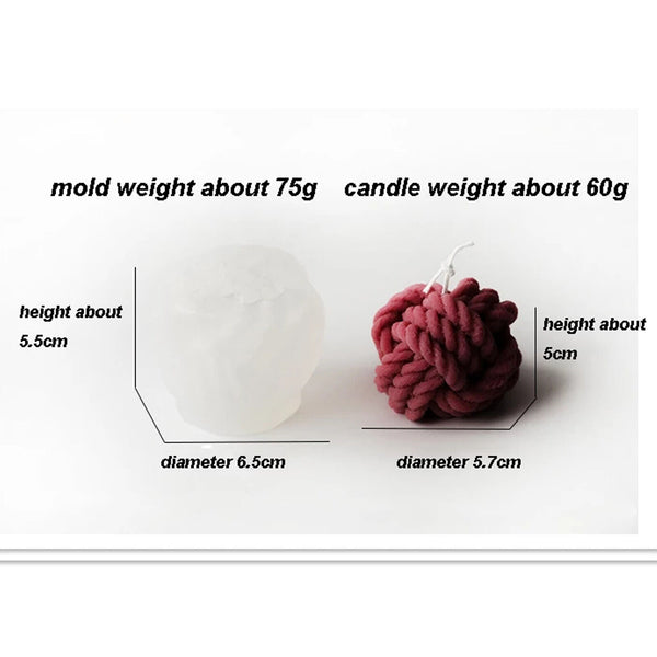 DIY Candles Mould Woolen Ball Wax Candle Mold Aromatherapy 3D Silicone Moulds AU