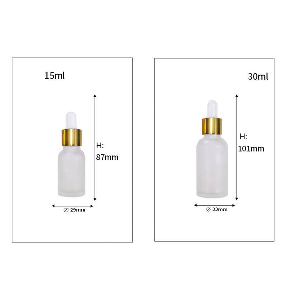 Glass Dropper Bottles - Amber Pipette Bottles for Essential Oils & Serums (15ml/30ml)