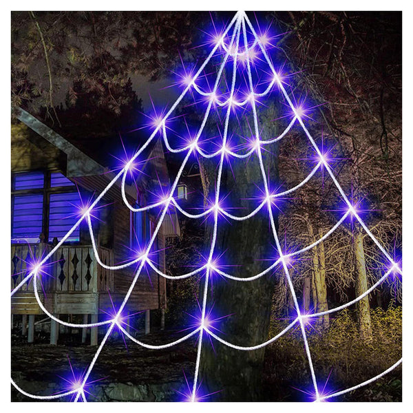 Spider web lights remote control and battery detail