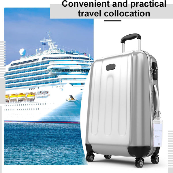 UP 20PCS Cruise Ship Luggage Tags Holders Zip Pouch Keyring Steel Wire Cable AU
