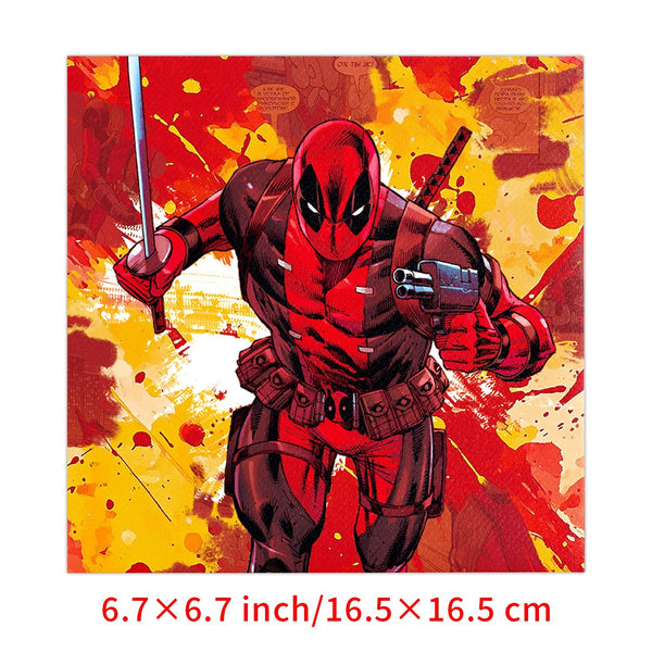 Deadpool Tableware Party Supplies Birthday Banner Topper Balloon Plate