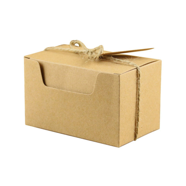 50pcs retro rectangular kraft paper wedding candy boxes gift packaging box AU