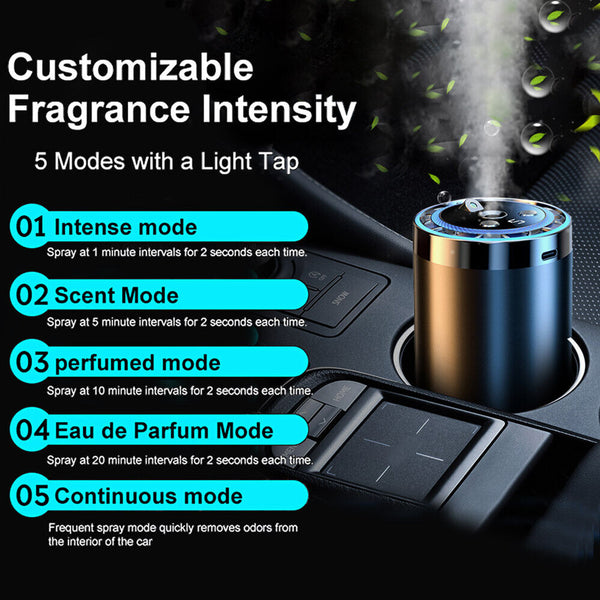Smart Car Perfume Air Freshener Diffuser Aroma Scent Diffuser with Ambient Light