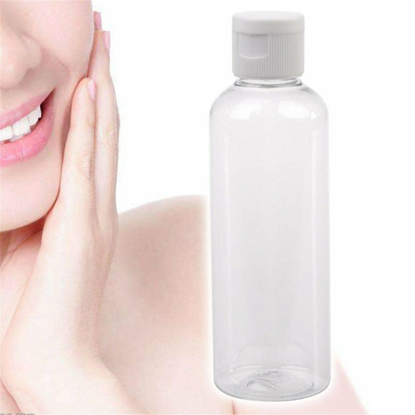 UP100x 50ml Refillable Bottles PET Clear Empty Lotion Liquid Makeup Container AU