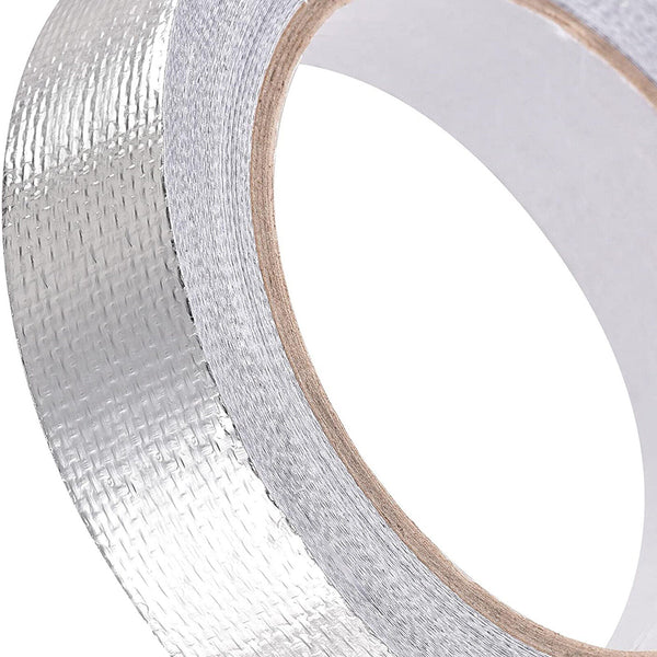 5 Pieces Aluminium Foil Tape Adhesive Sealing Heating Duct Silver Repairs 20mm
