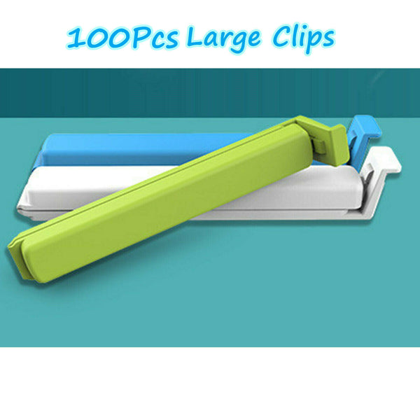 10-100PCS  Plastic Food Storage Bag Sealing Clips Locks Mixed Color Sizes Large