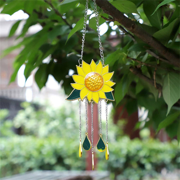 Sunflower Wind Chimes Outdoor Yard Garden Decoration Ornament Hanging SunCatcher