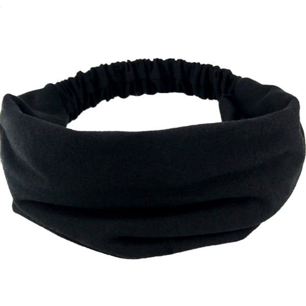 1/2PCS Yoga Hair Band Head Scarf Wrap Elastic Band Bandana Cap Black Headwrap